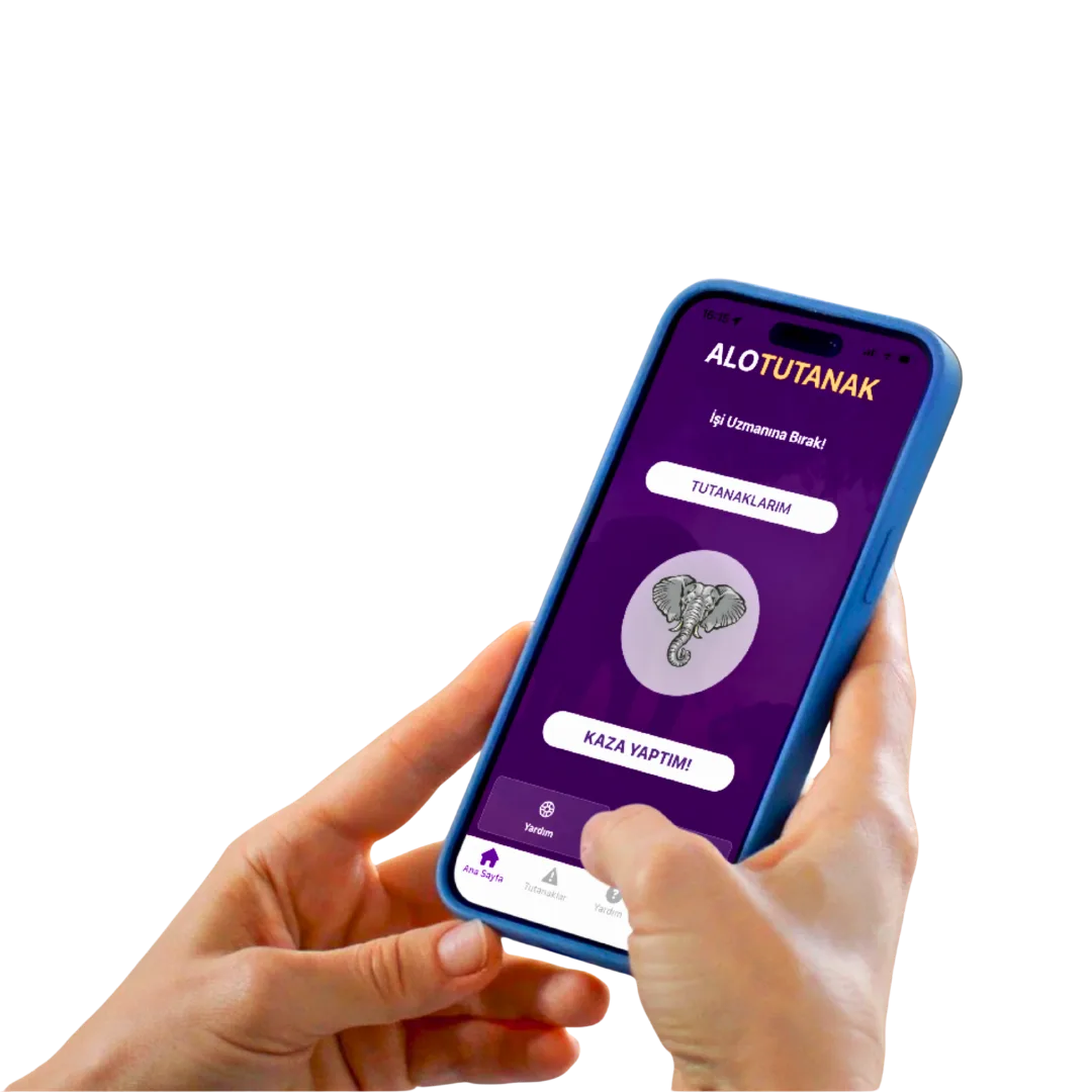 Alo Tutanak mobil uygulaması telefon ekranında